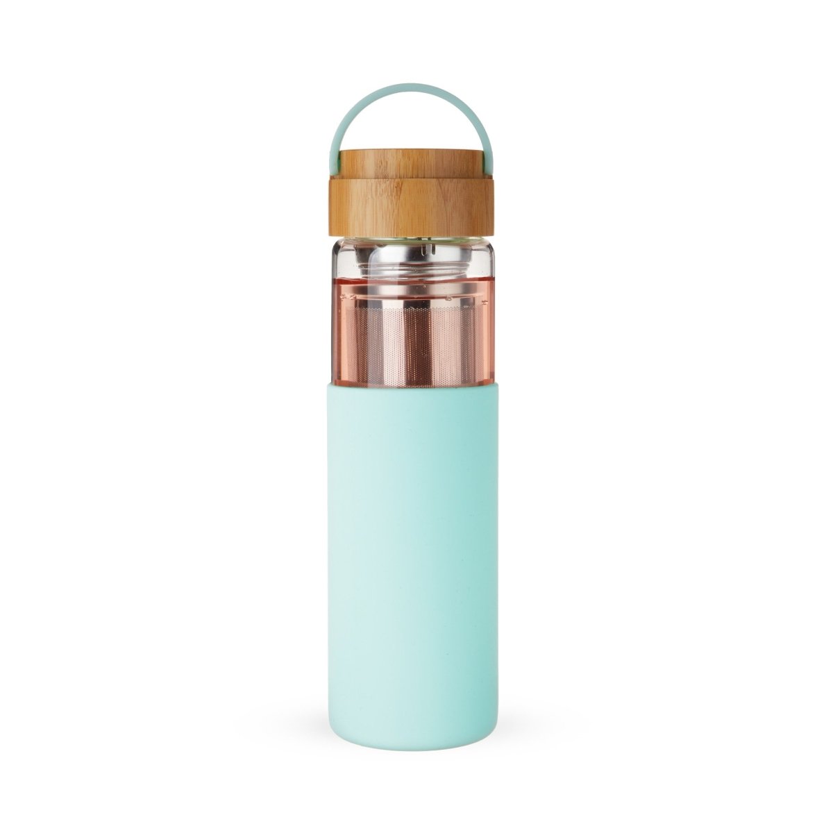 Pinky Up Paige™ Glass Travel Mug in Turquoise - lily & onyx