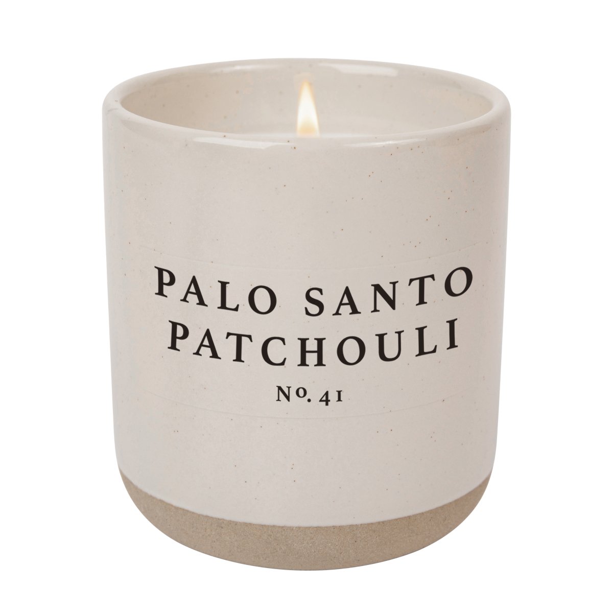 Load image into Gallery viewer, Sweet Water Decor Palo Santo Patchouli Soy Candle - Cream Stoneware Jar - 12 oz - lily &amp;amp; onyx
