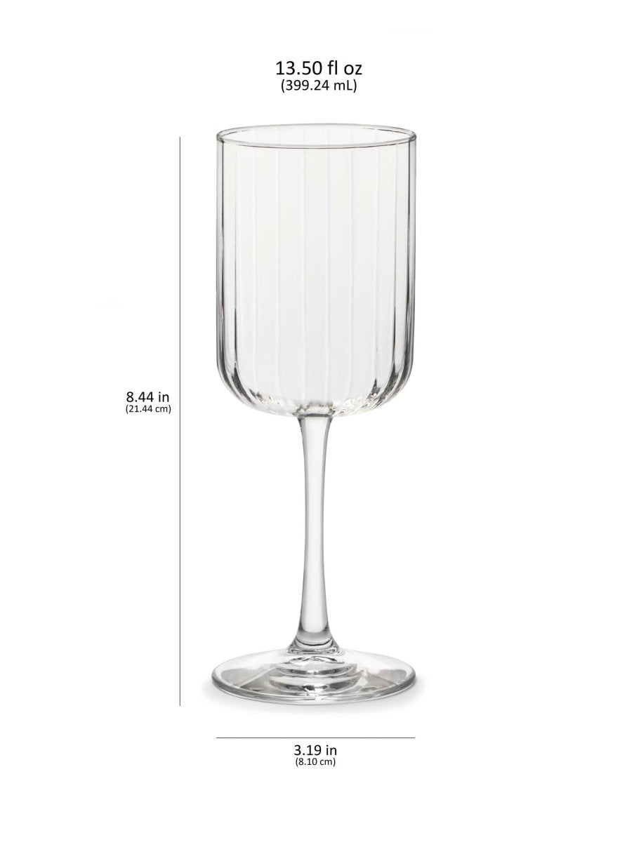 Load image into Gallery viewer, Libbey Paneled All Purpose Wine Glasses, 13.5 oz - Set of 4 - lily &amp;amp; onyx
