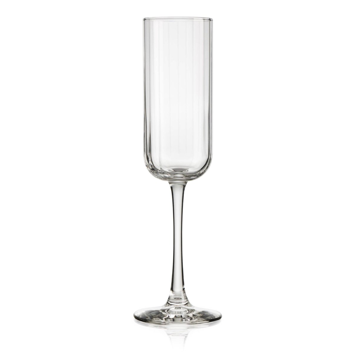 Libbey Paneled Champagne Flute Glasses, 7.5 oz - Set of 4 - lily & onyx