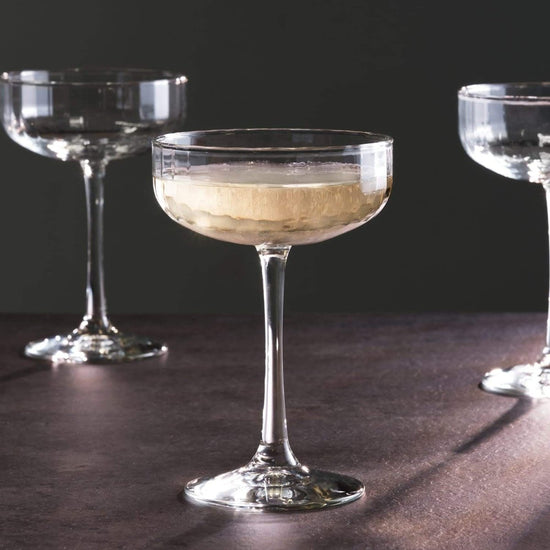 Libbey Paneled Coupe Cocktail Glasses, 8.5 oz - Set of 4 - lily & onyx