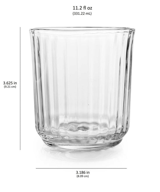 Load image into Gallery viewer, Libbey Paneled Double Old Fashioned Rocks Glasses, 11.2 oz - Set of 6 - lily &amp;amp; onyx
