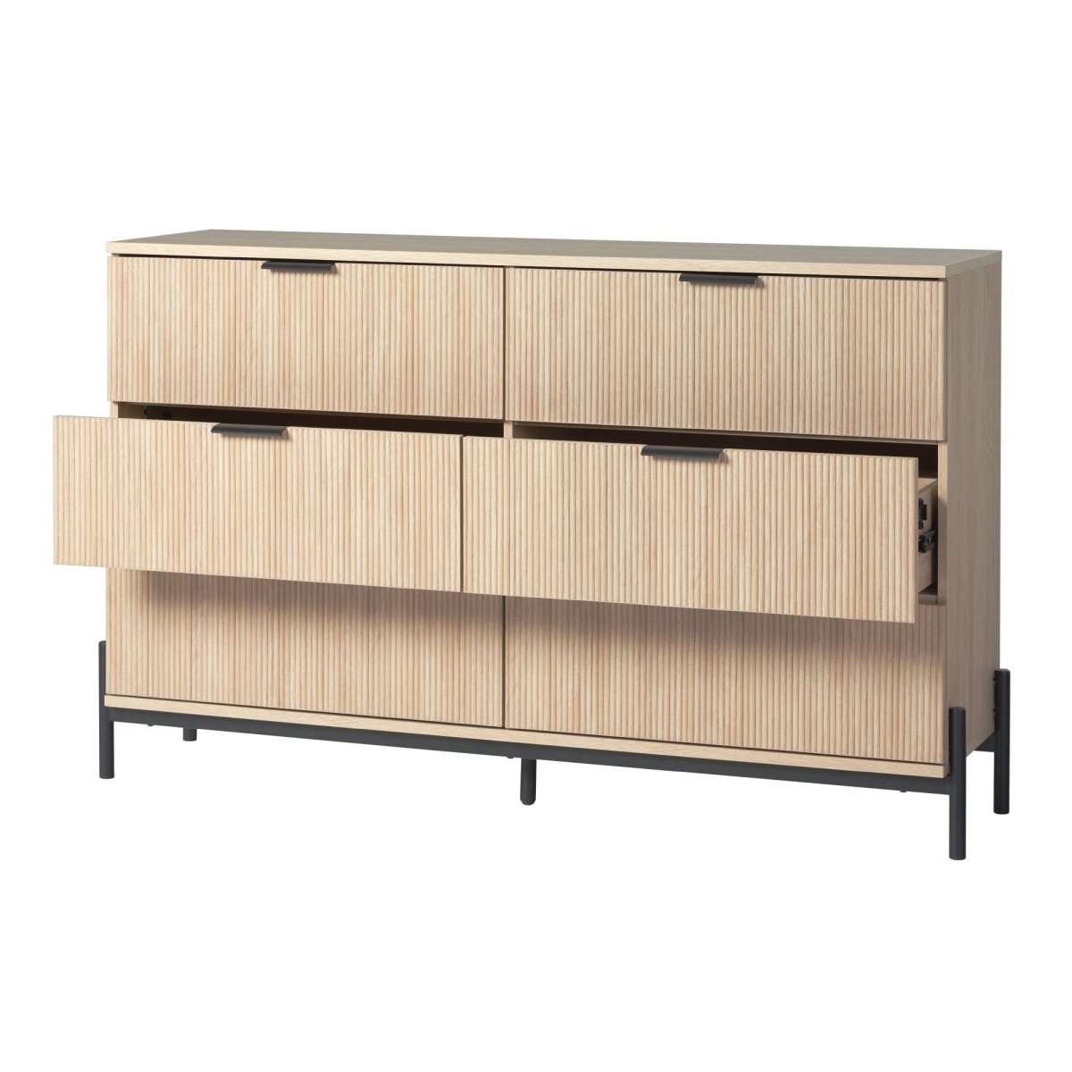 Walker Edison Paris Modern Scandinavian Reeded Dresser - lily & onyx