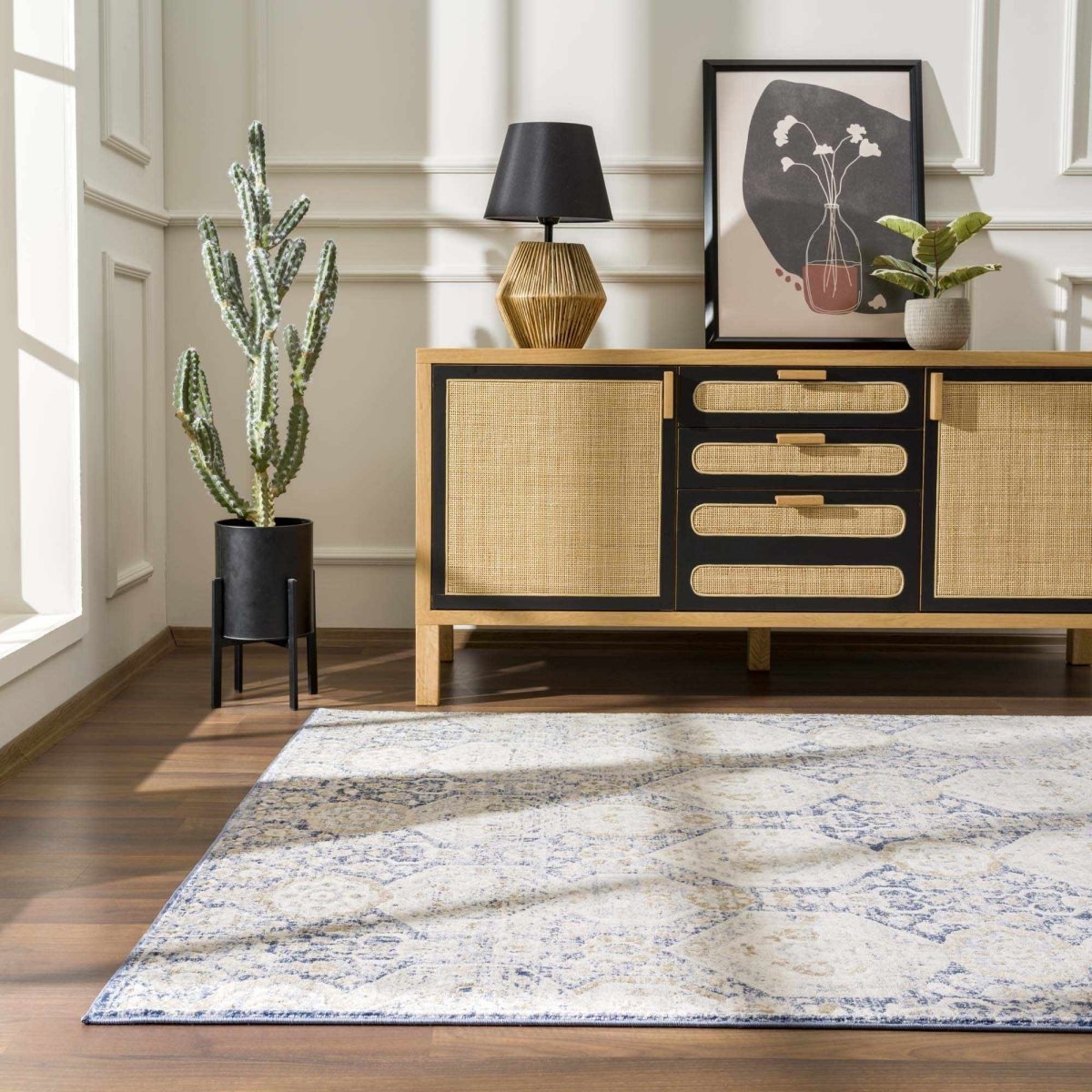 Hauteloom Parkerfield Blue Area Rug - lily & onyx