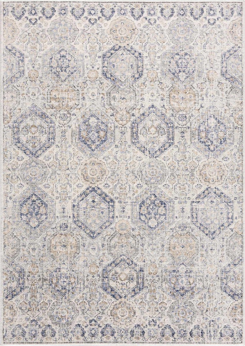 Hauteloom Parkerfield Cream & Blue Area Rug - lily & onyx