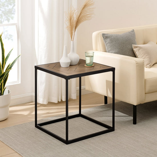 Walker Edison Parquet 20" Square Side Table - lily & onyx