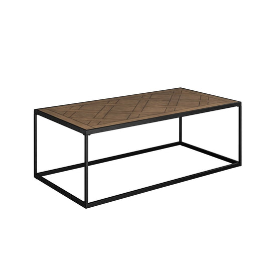 Walker Edison Parquet Contemporary Decorative Rectangle Coffee Table - lily & onyx