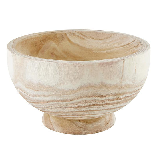 Santa Barbara Design Studio Paulownia Wood Bowl with Base, Set of 2 - lily & onyx