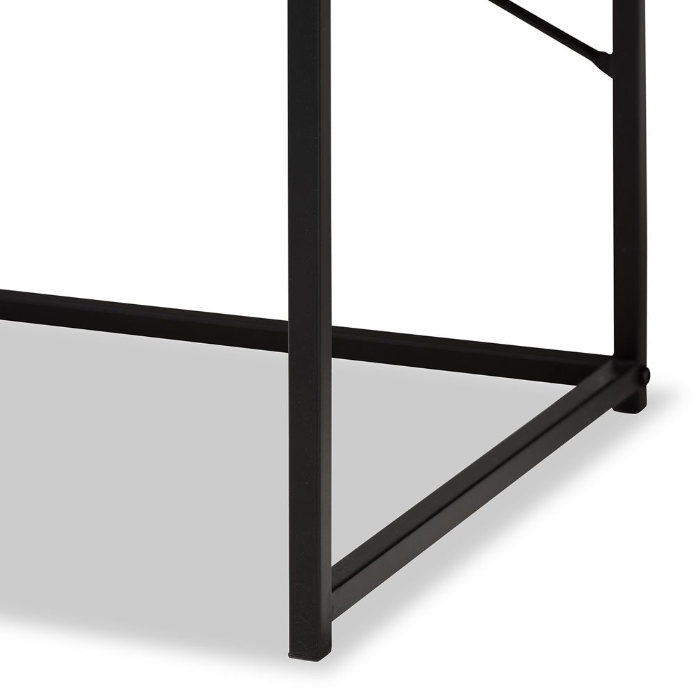 
                      
                        Baxton Studio Pauric Modern Industrial Walnut Brown Finished Wood And Black Metal Desk - lily & onyx
                      
                    