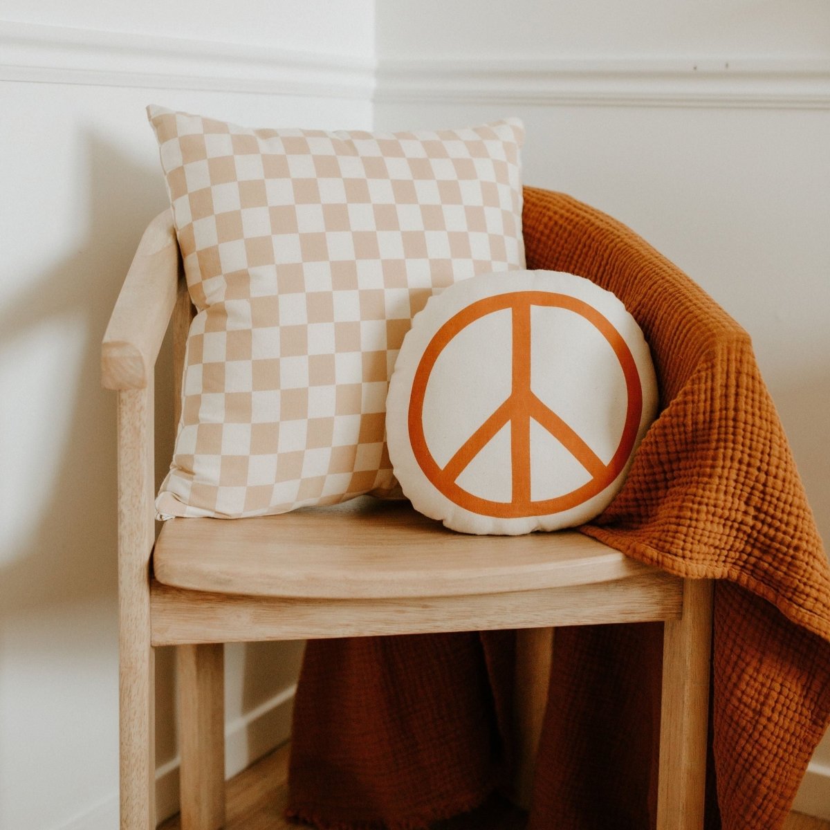 Imani Collective Peace Sign Pillow - lily & onyx