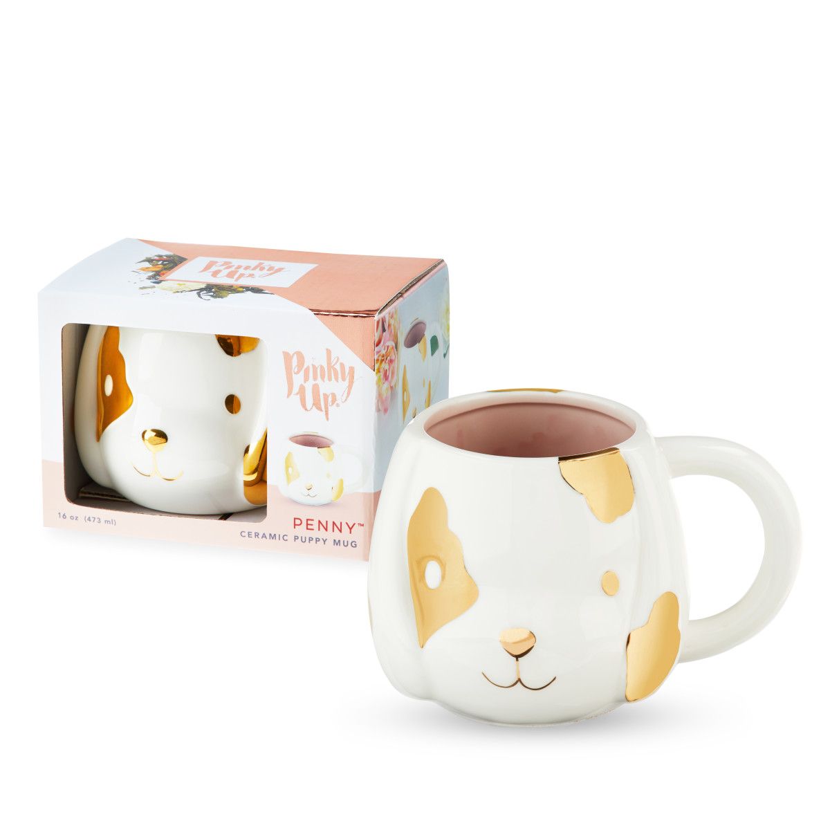 Load image into Gallery viewer, Pinky Up Penny™ Ceramic Puppy Mug, 16 Oz - lily &amp;amp; onyx
