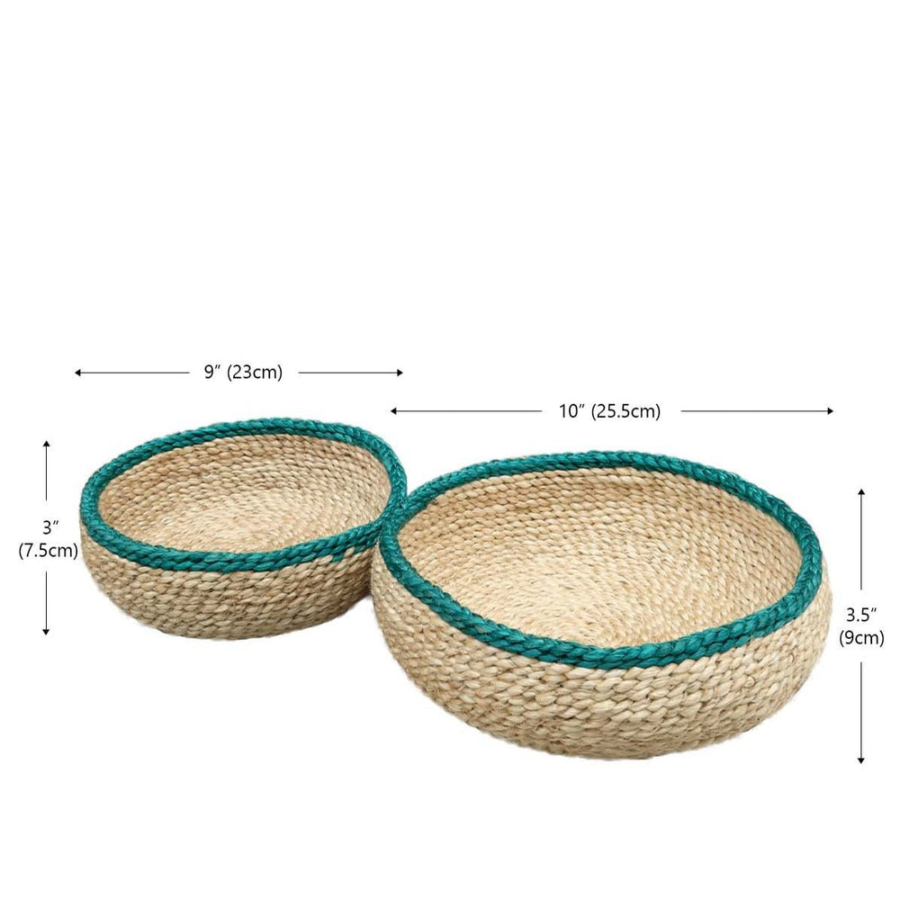 
                      
                        KORISSA Phala Handwoven Storage Basket Bowl, Green - Set of 2 - lily & onyx
                      
                    