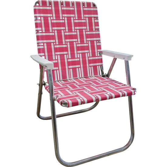 Lawn Chair USA Pink and White Stripe Classic Lawn Chair - lily & onyx
