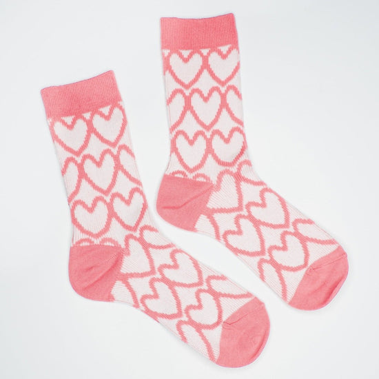 Denim & Daisy Pink Heart Socks - lily & onyx