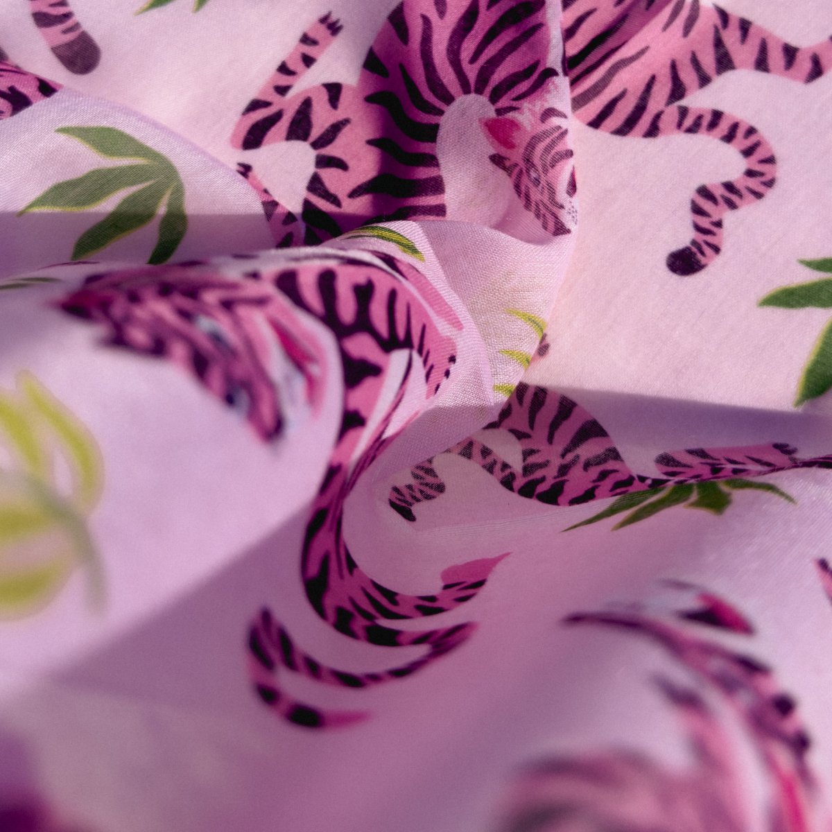 Load image into Gallery viewer, Denim &amp;amp; Daisy Pink Tiger Bandana - lily &amp;amp; onyx

