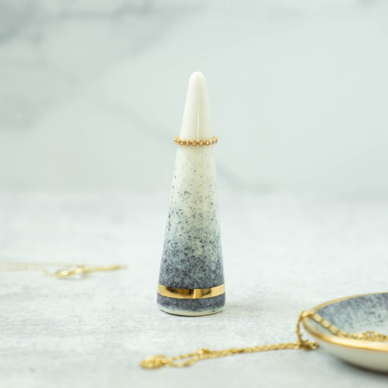 Apricity Ceramics Porcelain Ring Holder / Ring Cone (Dew Ombre Collection) - lily & onyx