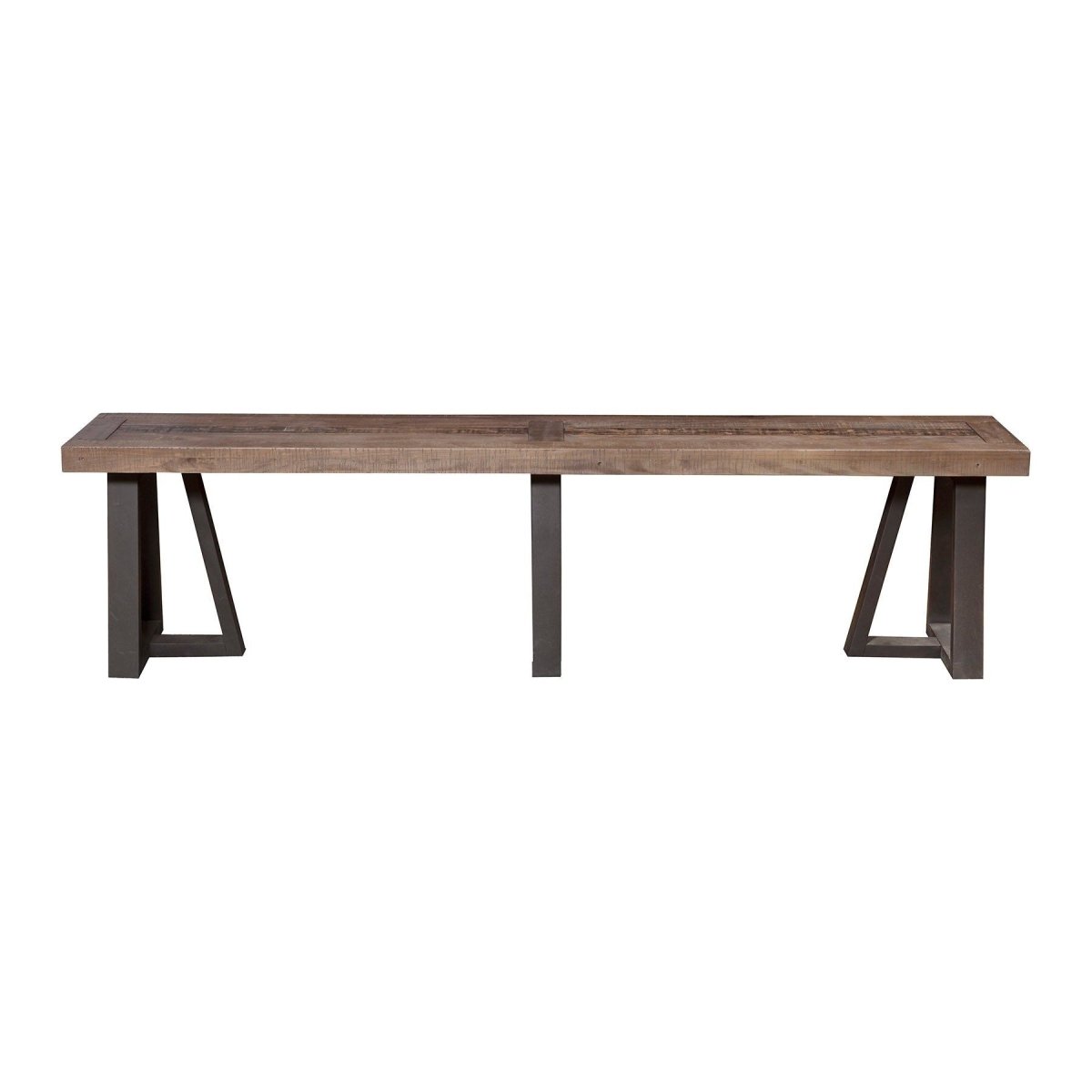 Alpine Furniture Prairie Dining Bench, Natural/Black - lily & onyx