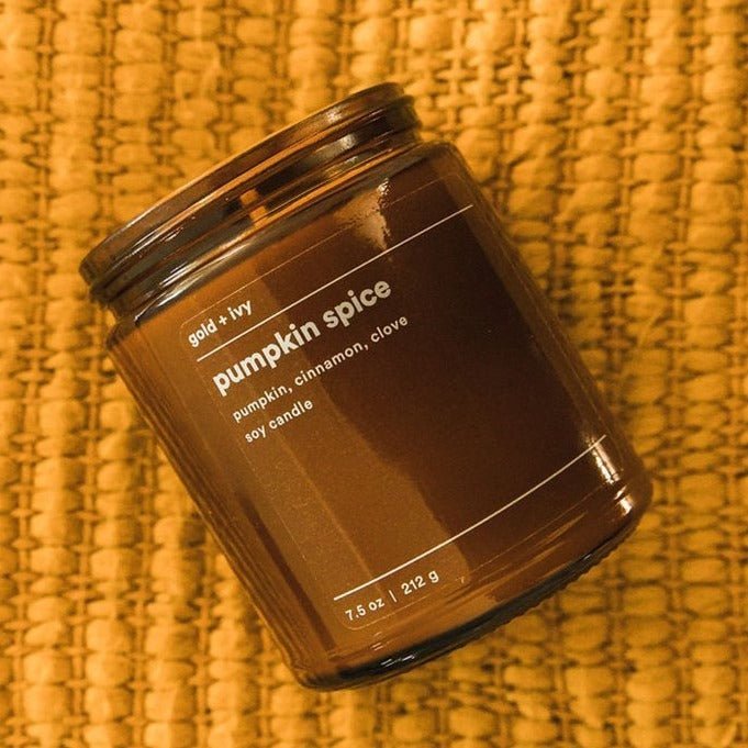 
                      
                        gold + ivy Pumpkin Spice | 7.5 Oz Glass Candle | Pumpkin, Cinnamon & Clove - lily & onyx
                      
                    