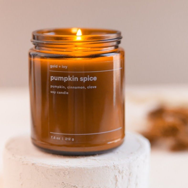 
                      
                        gold + ivy Pumpkin Spice | 7.5 Oz Glass Candle | Pumpkin, Cinnamon & Clove - lily & onyx
                      
                    