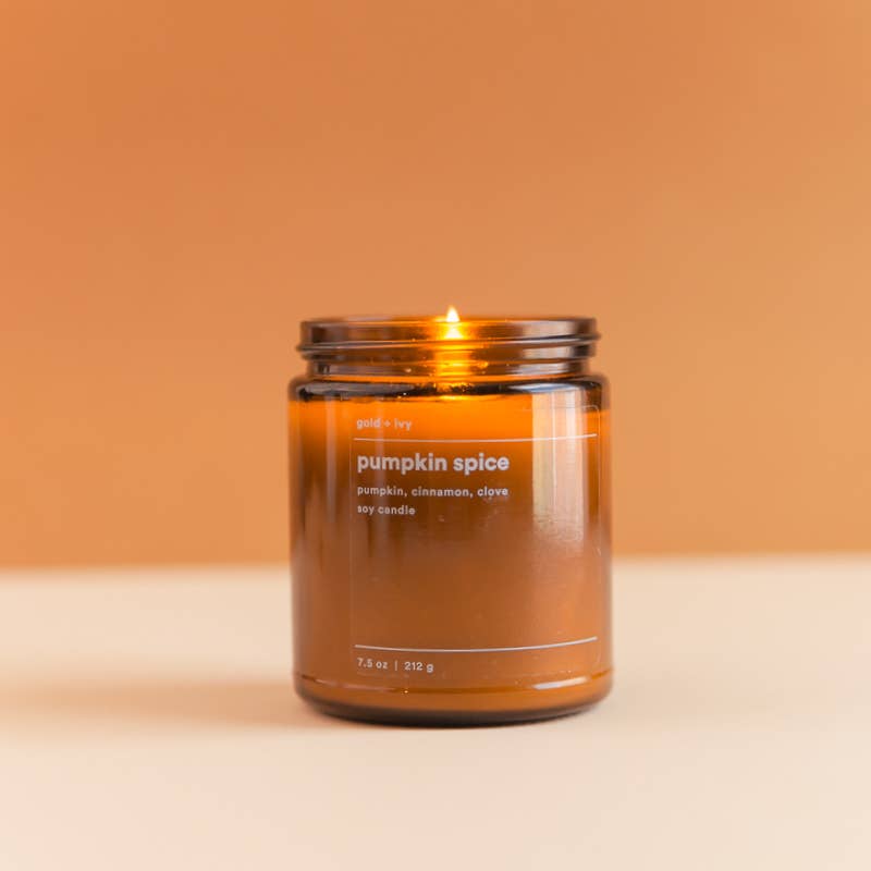 
                      
                        gold + ivy Pumpkin Spice | 7.5 Oz Glass Candle | Pumpkin, Cinnamon & Clove - lily & onyx
                      
                    