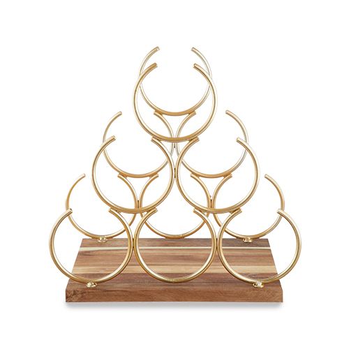 Twine Pyramid 6 Bottle Wine Rack - lily & onyx