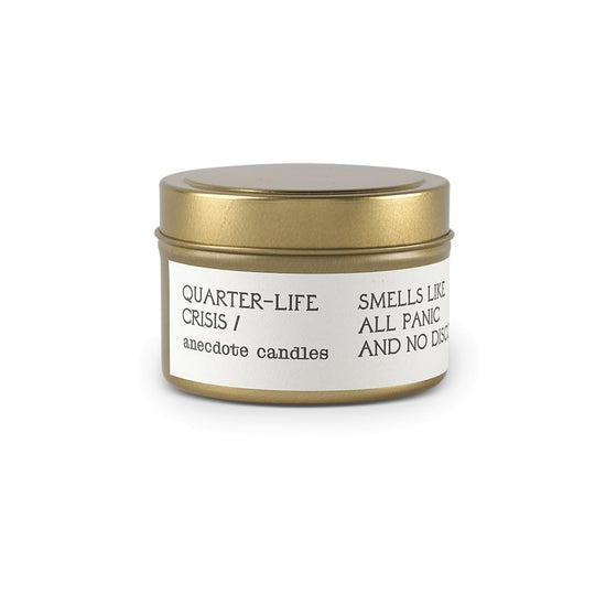 Anecdote Candles Quarter Life Crisis | 3.4 Oz Travel Tin Candle | Grapefruit & Mint - lily & onyx