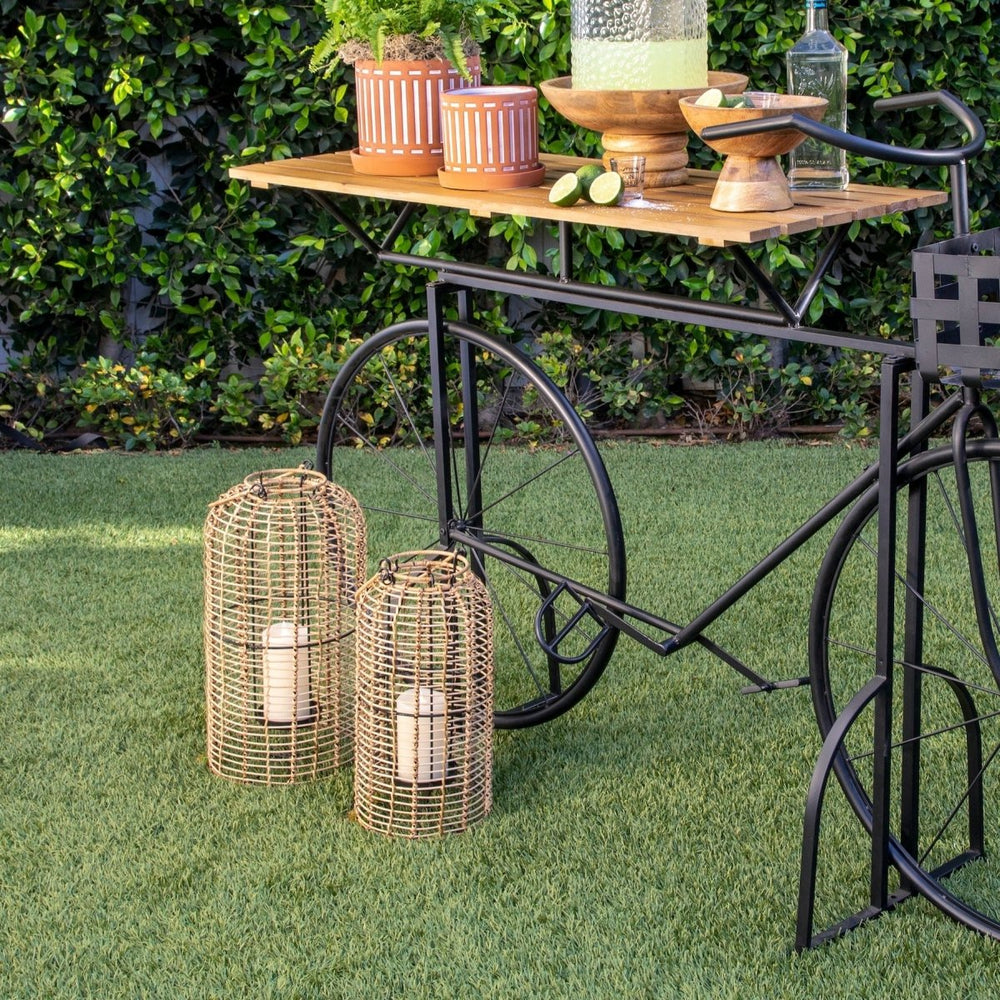 
                      
                        Sagebrook Home Rattan 10" & 13" Hurricane Candle Holder, Set of 2 - lily & onyx
                      
                    
