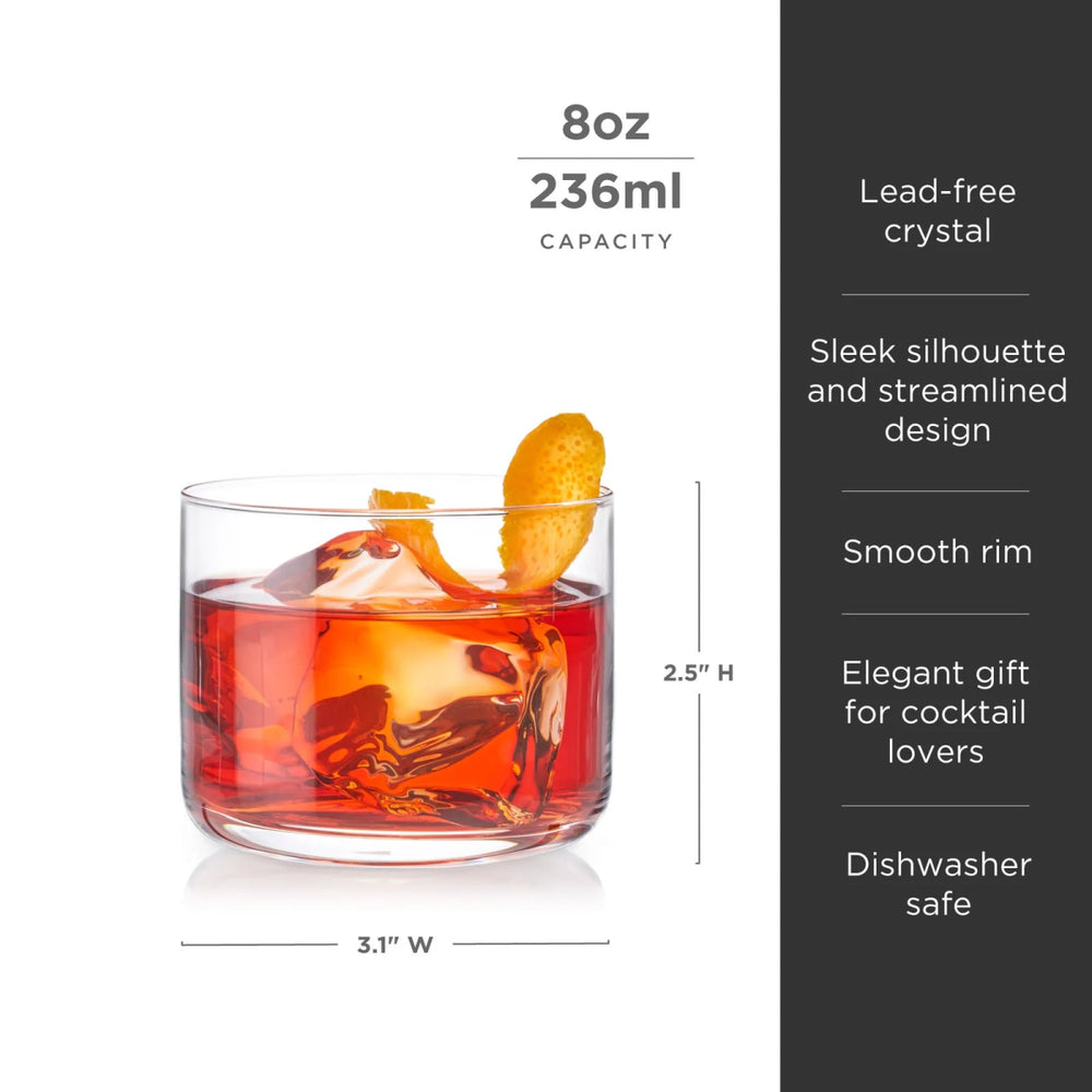 
                      
                        Viski Raye Crystal Negroni Glasses, Set of 4 - lily & onyx
                      
                    