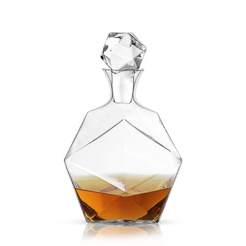 Load image into Gallery viewer, Viski Raye: Faceted Crystal Liquor Decanter - lily &amp;amp; onyx
