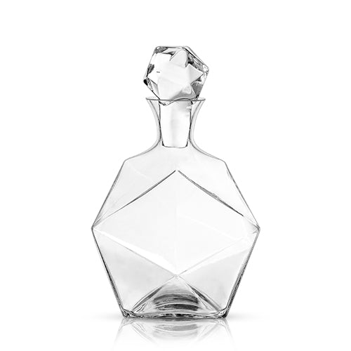 Viski Raye: Faceted Crystal Liquor Decanter - lily & onyx