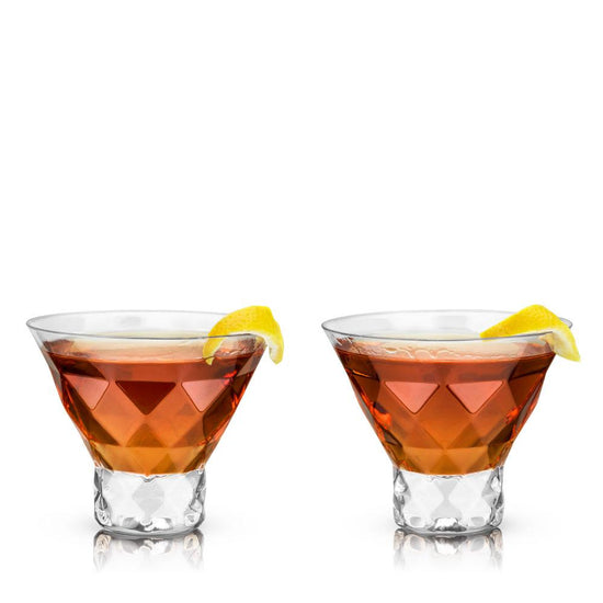 Viski Raye: Gem Crystal Martini Glasses - lily & onyx