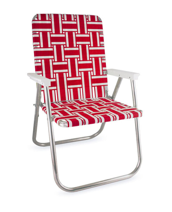 Lawn Chair USA Red and White Stripe Classic Lawn Chair - lily & onyx