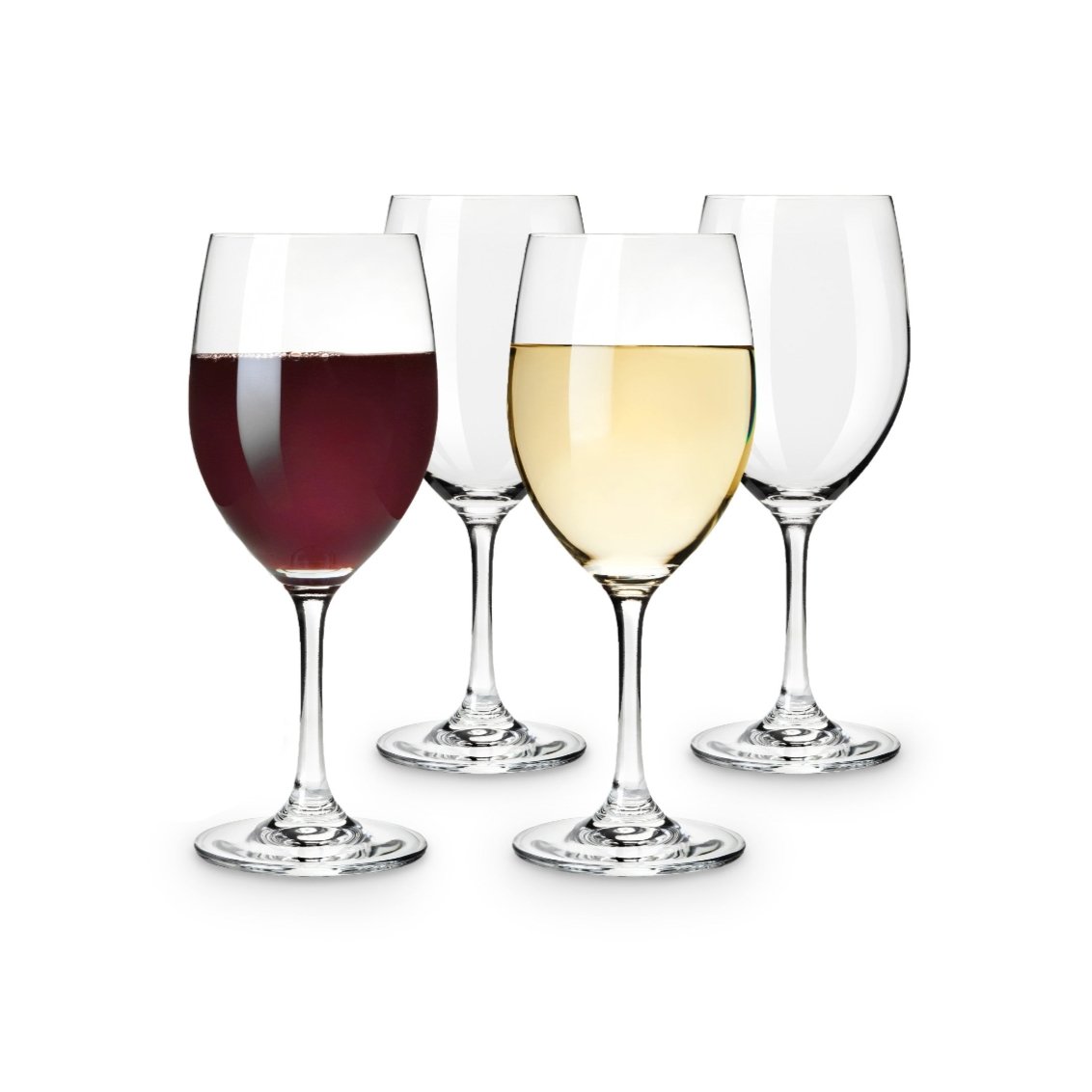 True Grand Cru Stemless Crystal Wine Glasses for Red and White