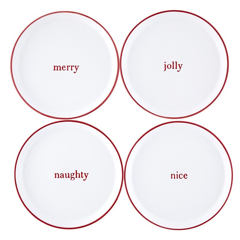 Santa Barbara Design Studio Red Holiday Appetizer Plates, 6" - Set Of 8 - lily & onyx