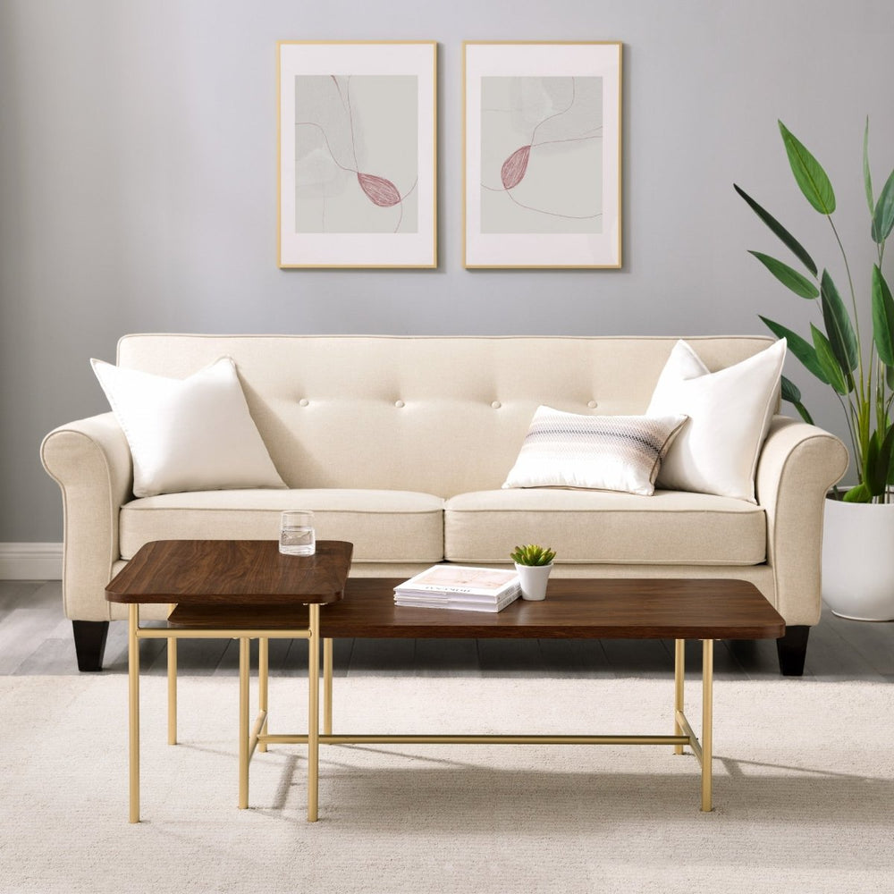 Walker Edison Reema 2-Piece Modern Nesting Coffee Table - lily & onyx