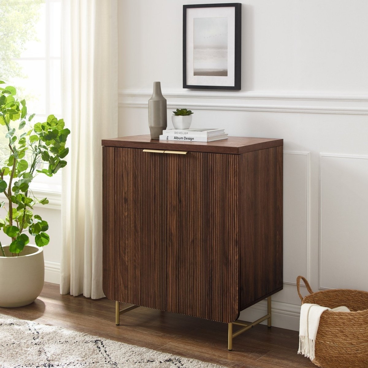 Walker Edison Reema Scandinavian Accent Cabinet - lily & onyx