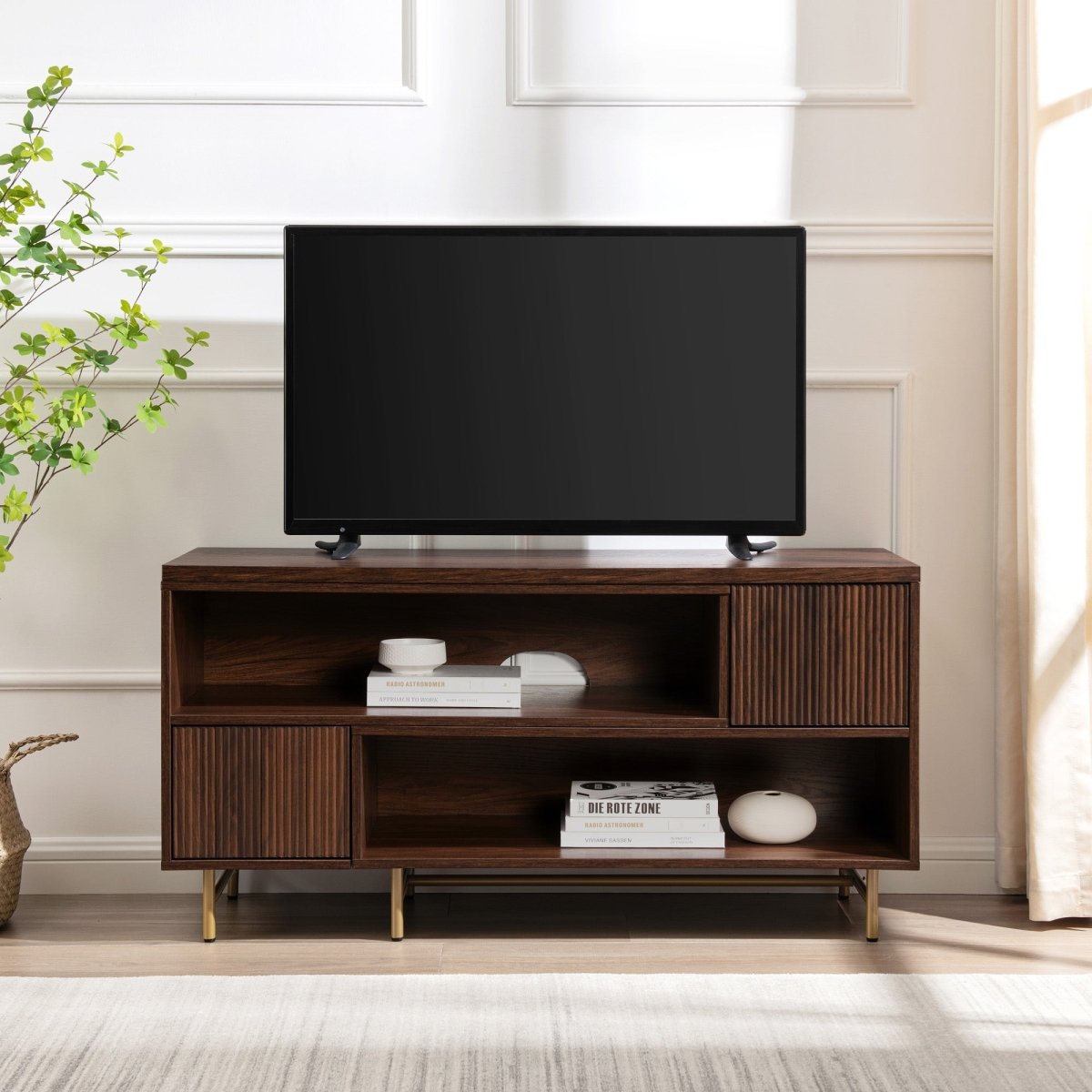 Walker Edison Reema Scandinavian Expandable TV Stand - lily & onyx