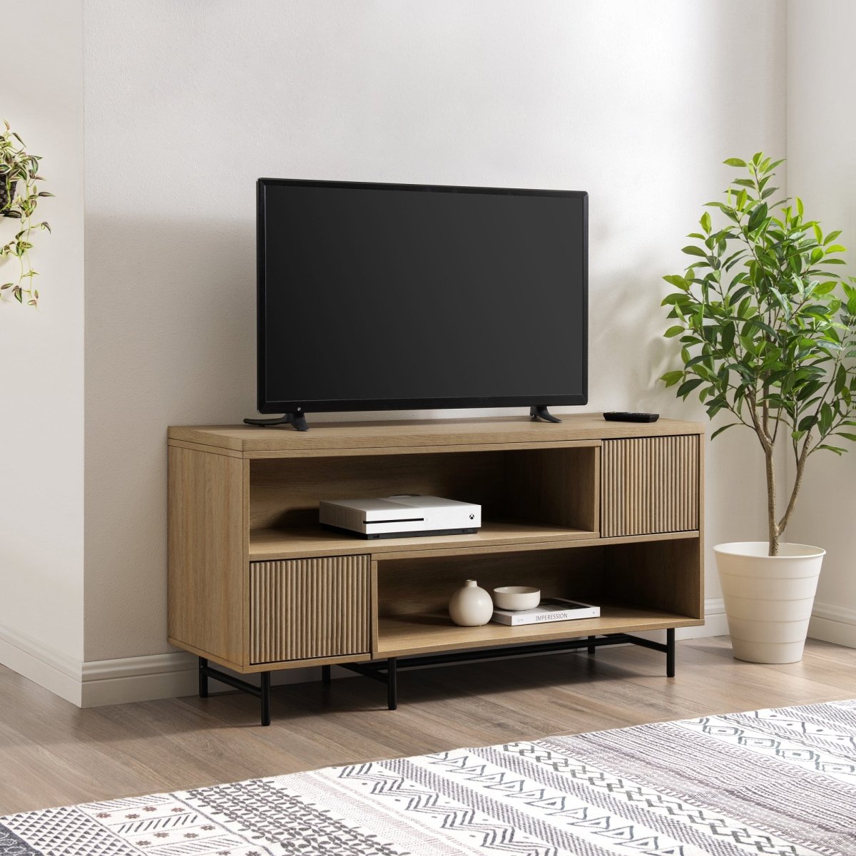 Walker Edison Reema Scandinavian Expandable TV Stand - lily & onyx