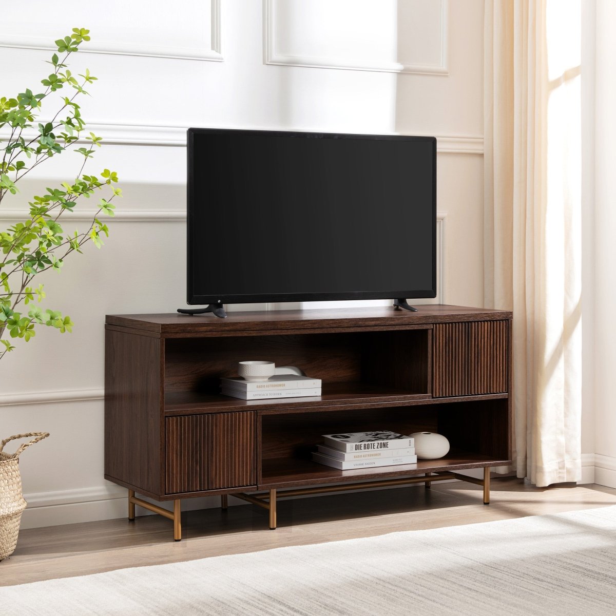 Walker Edison Reema Scandinavian Expandable TV Stand - lily & onyx