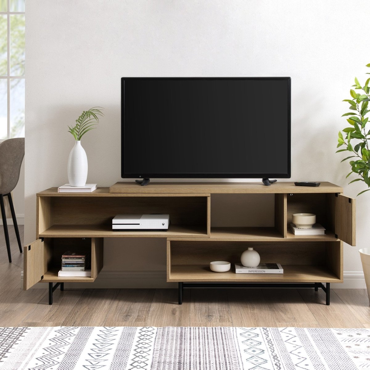 Walker Edison Reema Scandinavian Expandable TV Stand - lily & onyx