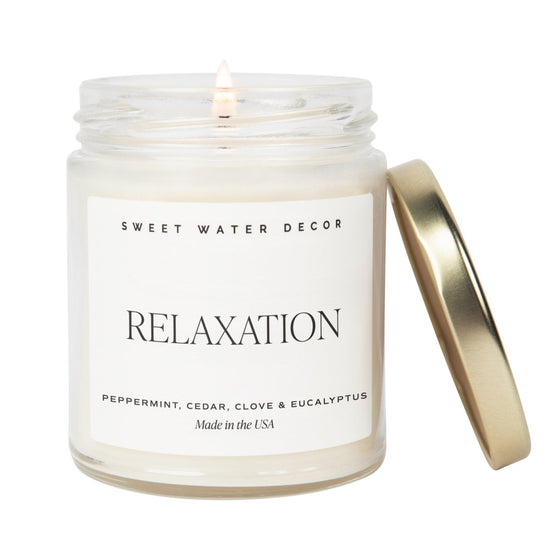 Sweet Water Decor Relaxation Soy Candle - Clear Jar - 9 oz - lily & onyx