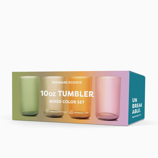 TOSSWARE RESERVE 10oz Tumbler Tritan™ Copolyester Glass - Mixed Color Set - lily & onyx