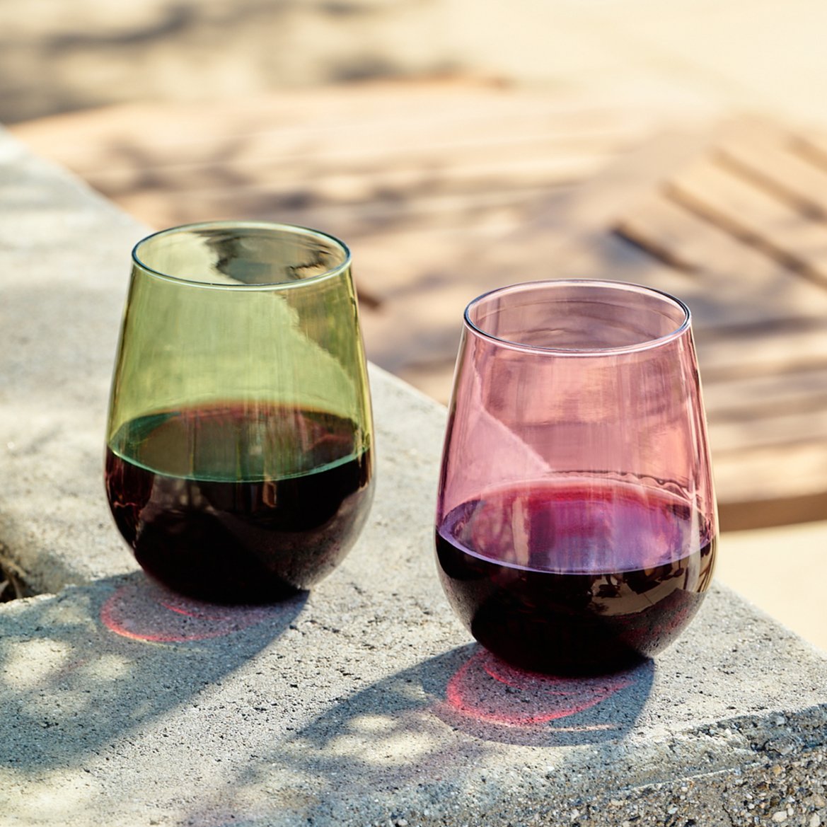 TOSSWARE RESERVE 16oz Stemless Wine Tritan™ Copolyester Glass - Color Series - lily & onyx