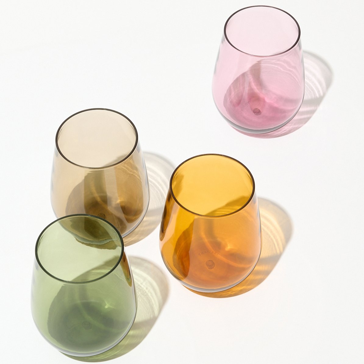 TOSSWARE RESERVE 16oz Stemless Wine Tritan™ Copolyester Glass - Color Series - lily & onyx