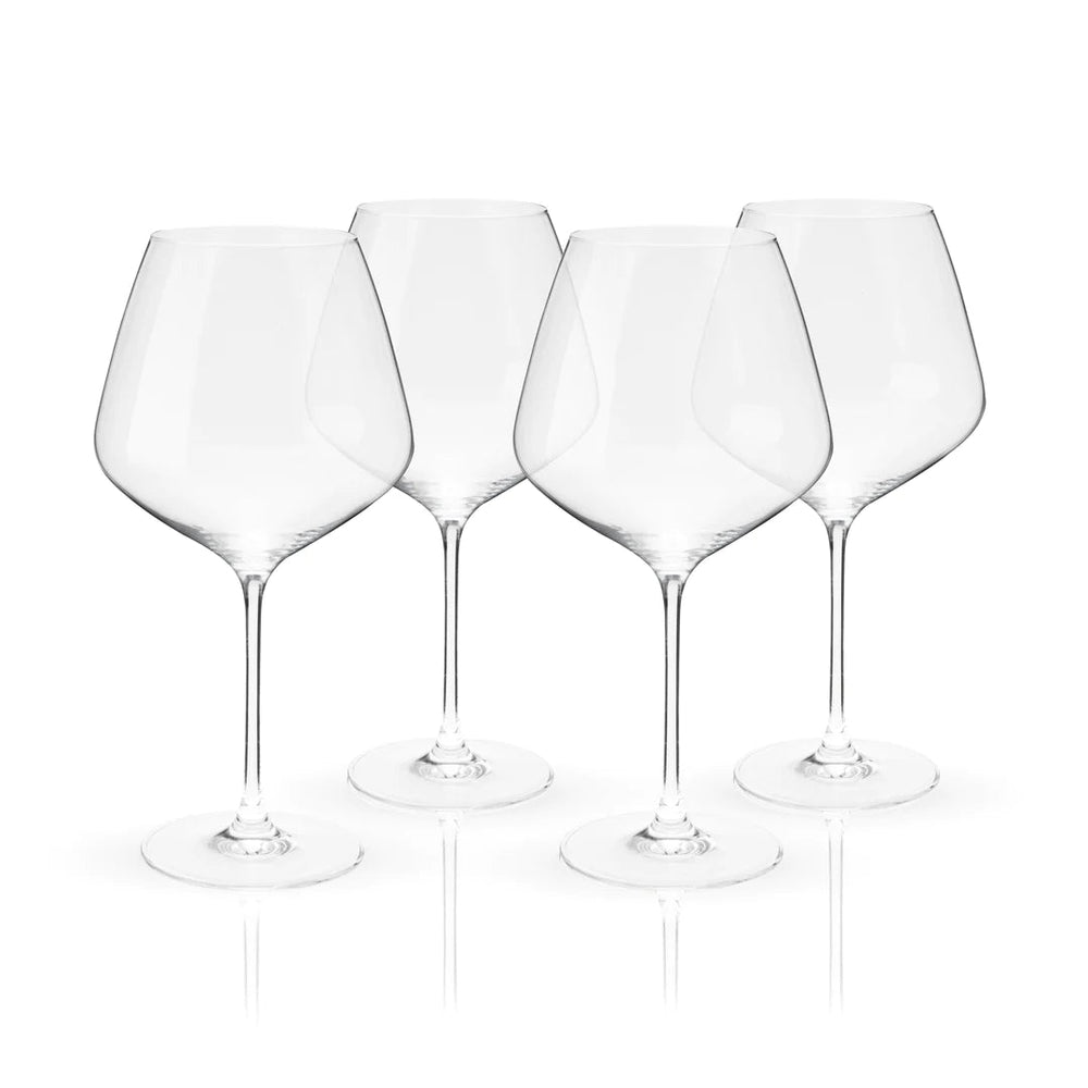 
                      
                        Viski Reserve European Crystal Burgundy Glasses, Set of 4 - lily & onyx
                      
                    