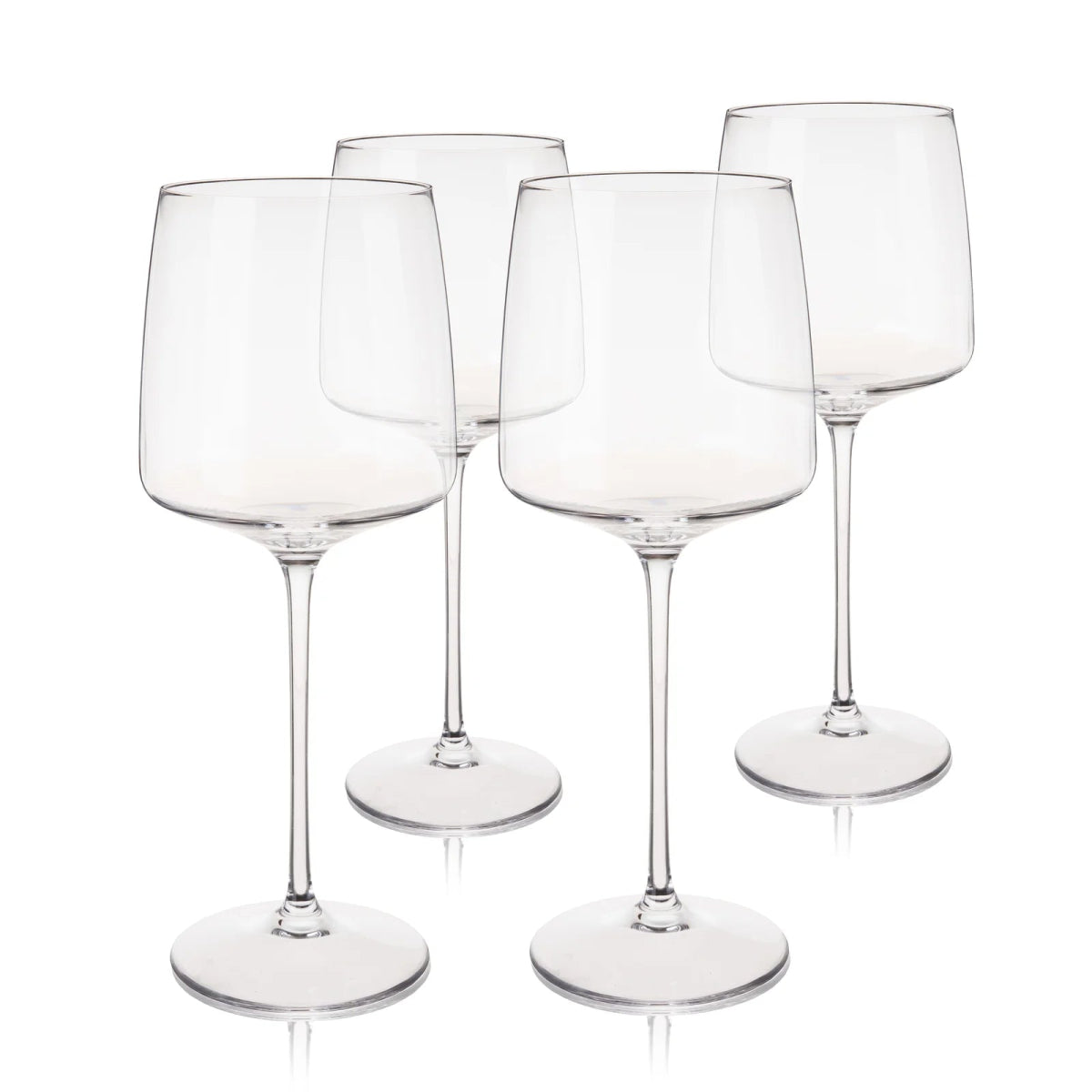 Viski Reserve Julien Crystal Bordeaux Glasses, Set of 4 - lily & onyx