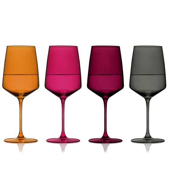 Load image into Gallery viewer, Viski Reserve Nouveau Sunset Wine Glasses, Set of 4 - lily &amp;amp; onyx
