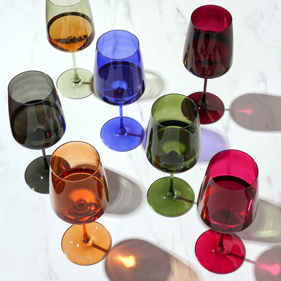 Viski Reserve Nouveau Sunset Wine Glasses, Set of 4 - lily & onyx