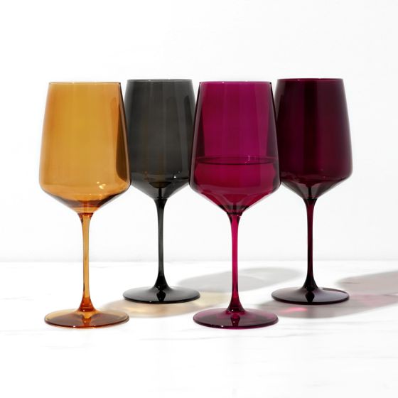 
                      
                        Viski Reserve Nouveau Sunset Wine Glasses, Set of 4 - lily & onyx
                      
                    