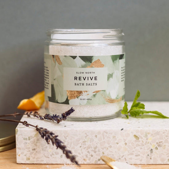 Load image into Gallery viewer, Slow North Revive Bath Salts, 15 oz Jar - lily &amp;amp; onyx
